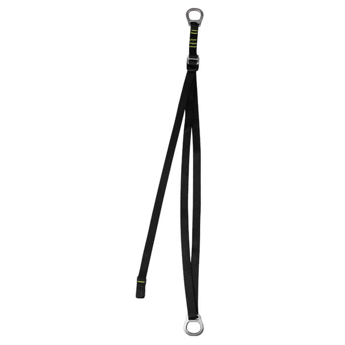 Sangle Match Sling, sangle noire avec deux anneaux métalliques, nom du produit visible