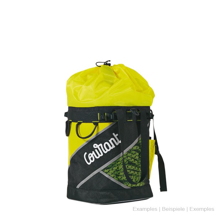 Sac d’escalade Host de Courant en noir et jaune avec pull top jaune et sangle noire