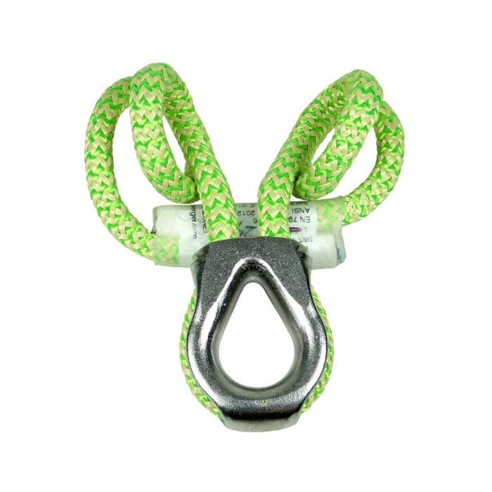 Ocean Dyneema Loop T, nœud vert en matériau tressé avec œillet en métal au milieu