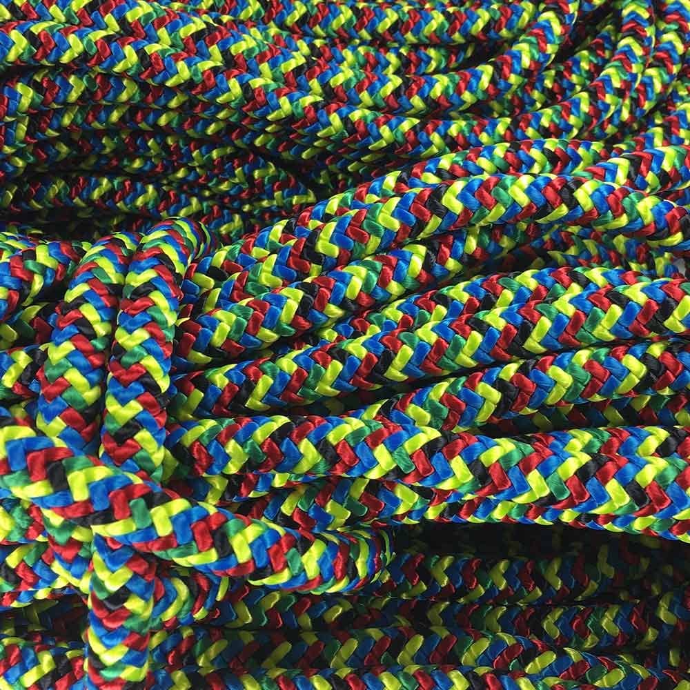 XP-e Seychelles corde tressée colorée en grande quantité lâchement pliée