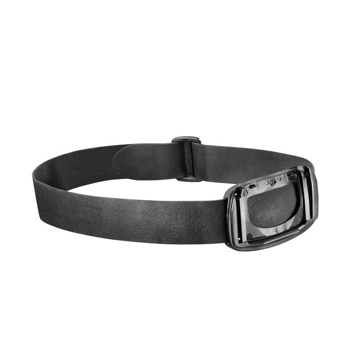 Ceinture noire en caoutchouc avec boucle sans fabricant visible
