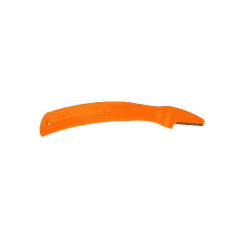 Aiguiseur de lame orange Original LION avec poignée incurvée, isolé sur fond blanc