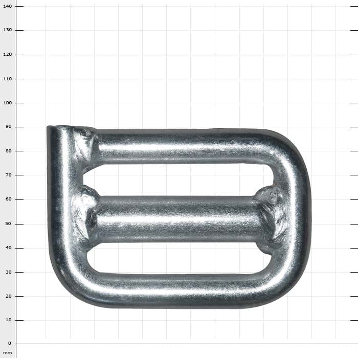 GEFA 7/8/10 t Boucle métallique spéciale, forme rectangulaire avec des coins arrondis et une traverse centrale, fabricant GEFA