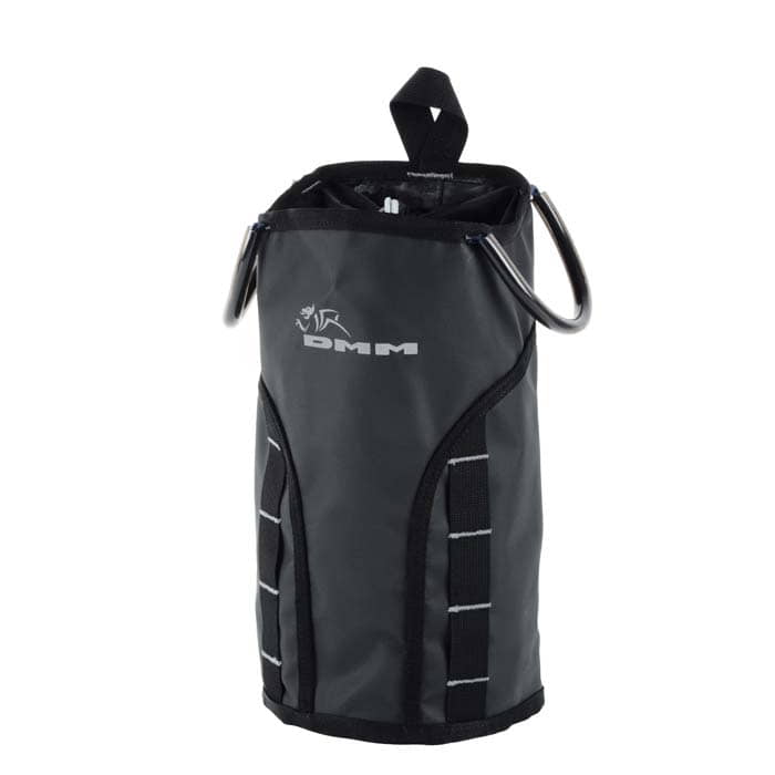 DMM Tool Bag 6 sac à outils noir avec deux anneaux métalliques et sangle de transport, fabricant DMM