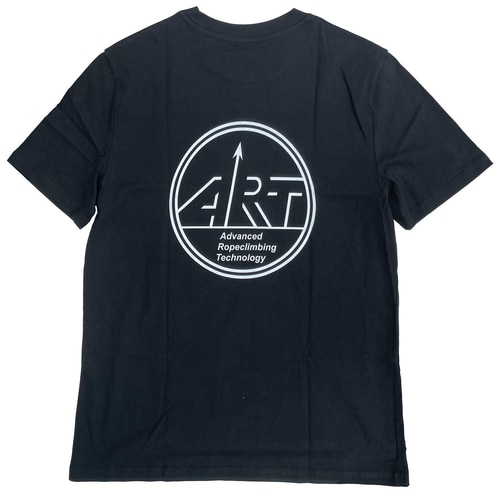 Chemise ART Snake noire avec logo ART blanc et inscription « Advanced Ropeclimbing Technology » dans le dos