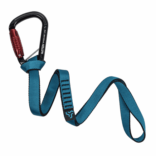 Speedline Lite Kit 26" avec une sangle bleue et un mousqueton noir avec fermoir rouge, fabricant et type de produit non visibles