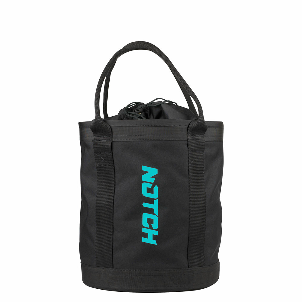 Sac Pro 250 noir avec deux poignées et logo NUTCH turquoise sur le devant