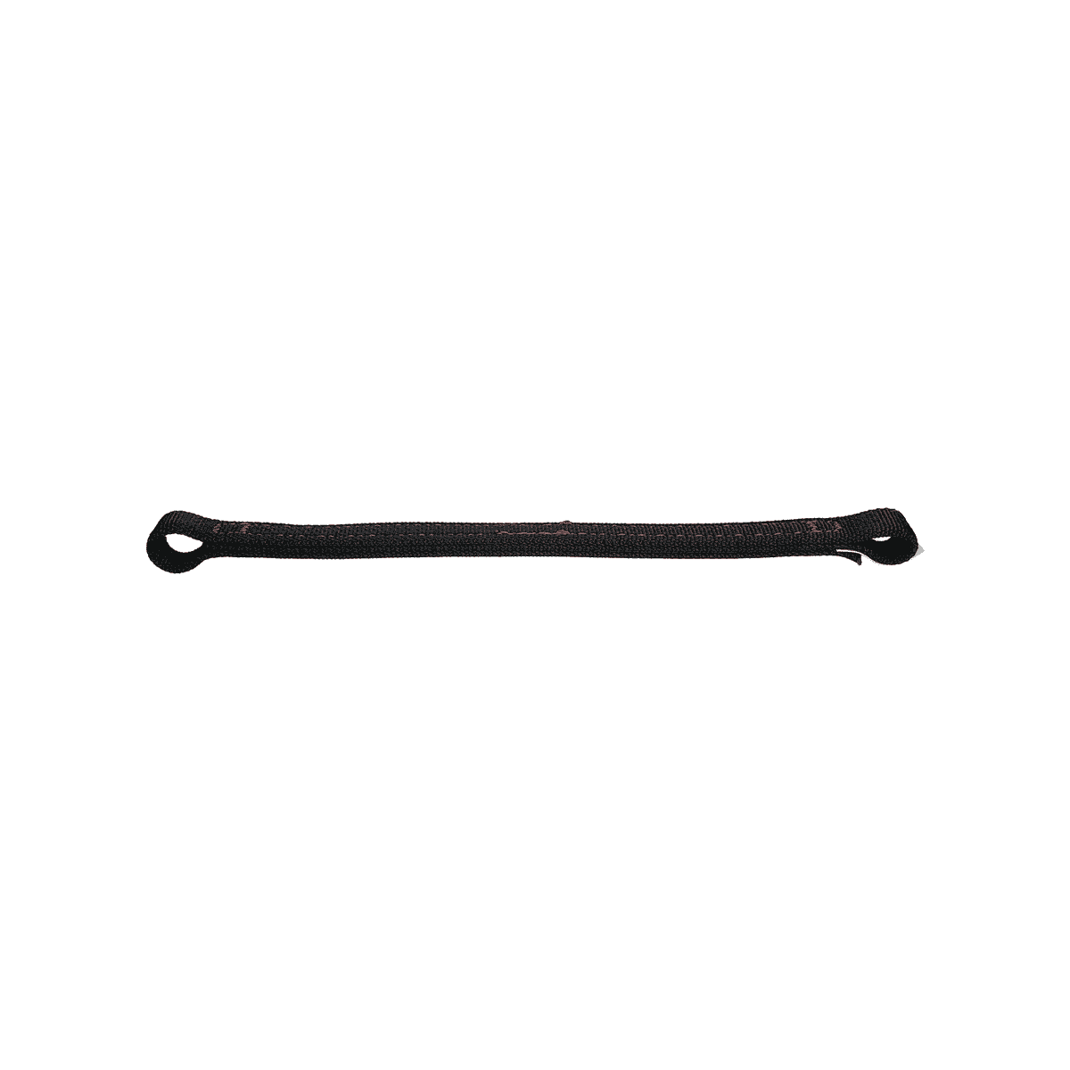 Ruban central TreeAustria Pro, ruban textile noir plus long avec boucles aux deux extrémités, nom du fabricant visible en lettres rouges sur le ruban