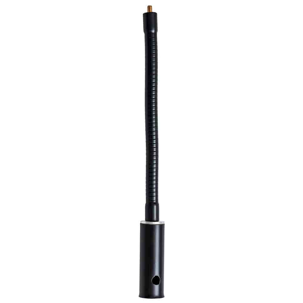 ArboRapid MediaAdapter Bras flexible, bras flexible droit noir avec vis filetée et connecteur cylindrique