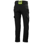 Pantalon cargo Magni Evolution, pantalon de travail noir à l’arrière avec logo HH workwear en lettres vertes sur la ceinture
