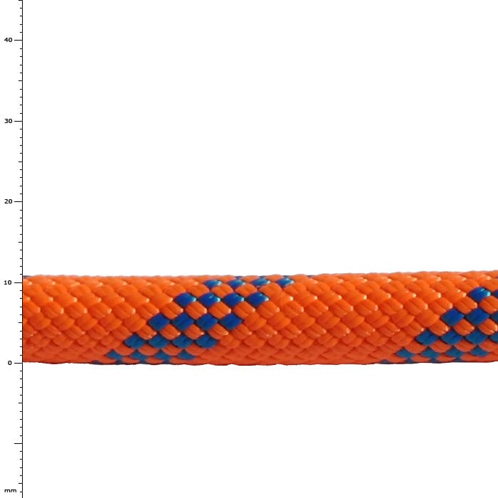 Kernmaster - 6 m de décollage - prix spécial, corde tressée bleu orangé avec motif