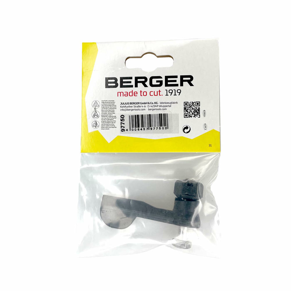 Kit de leviers de fermeture ArboRapid Light de Berger, emballé dans un sac en plastique transparent avec une tête en carton jaune et blanc sur lequel sont imprimés le nom de marque « BERGER » et d’autres informations sur le produit.