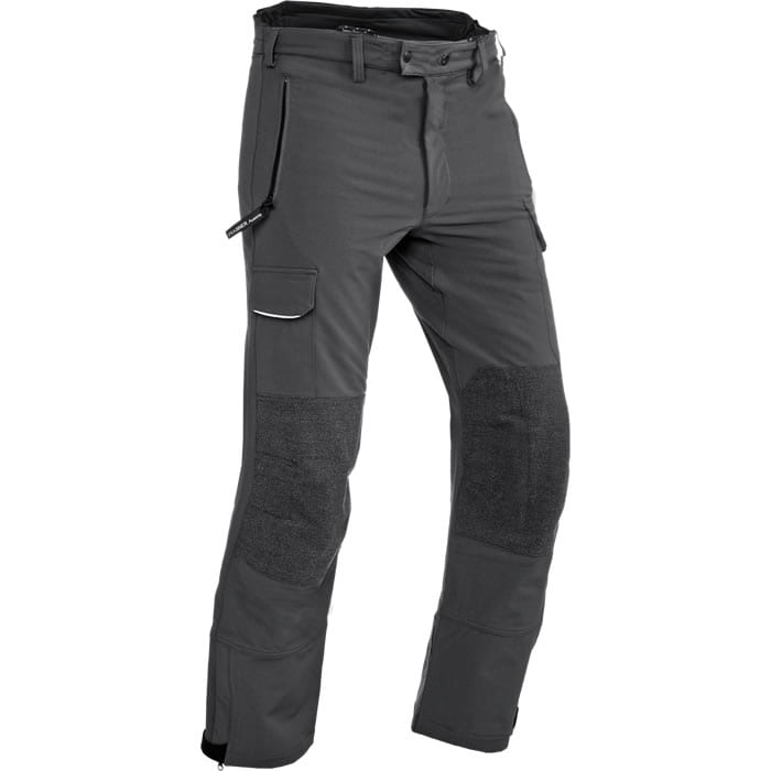 Pantalon de travail globe gris avec genouillères noires et plusieurs poches