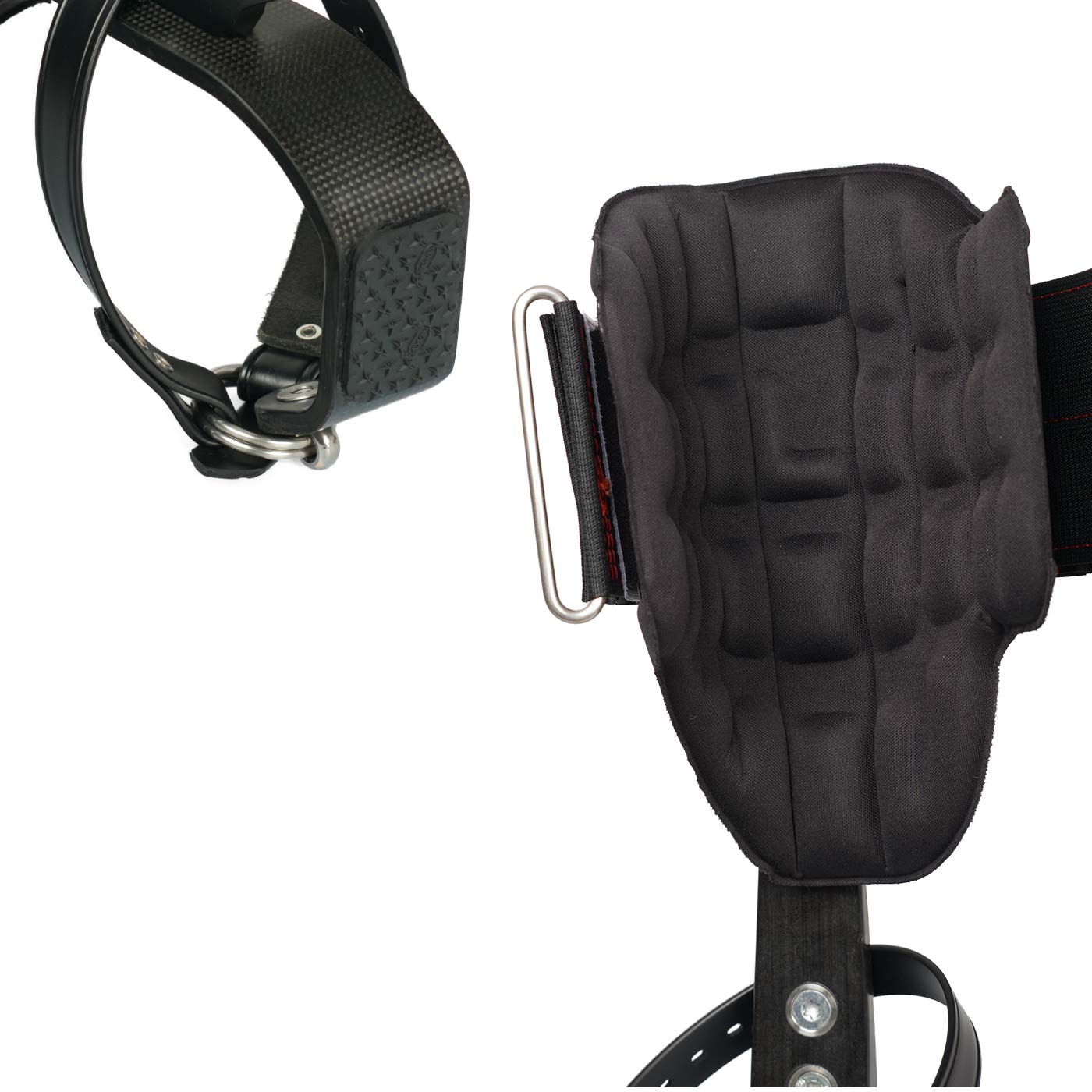 Distel Carbon 3.1 Classic de Distel, vue de l’intérieur avec revêtement noir et branche en métal