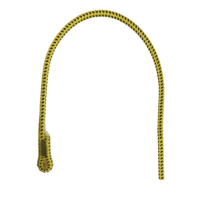 Zillon Rope, corde jaune et noire avec boucle à l’extrémité