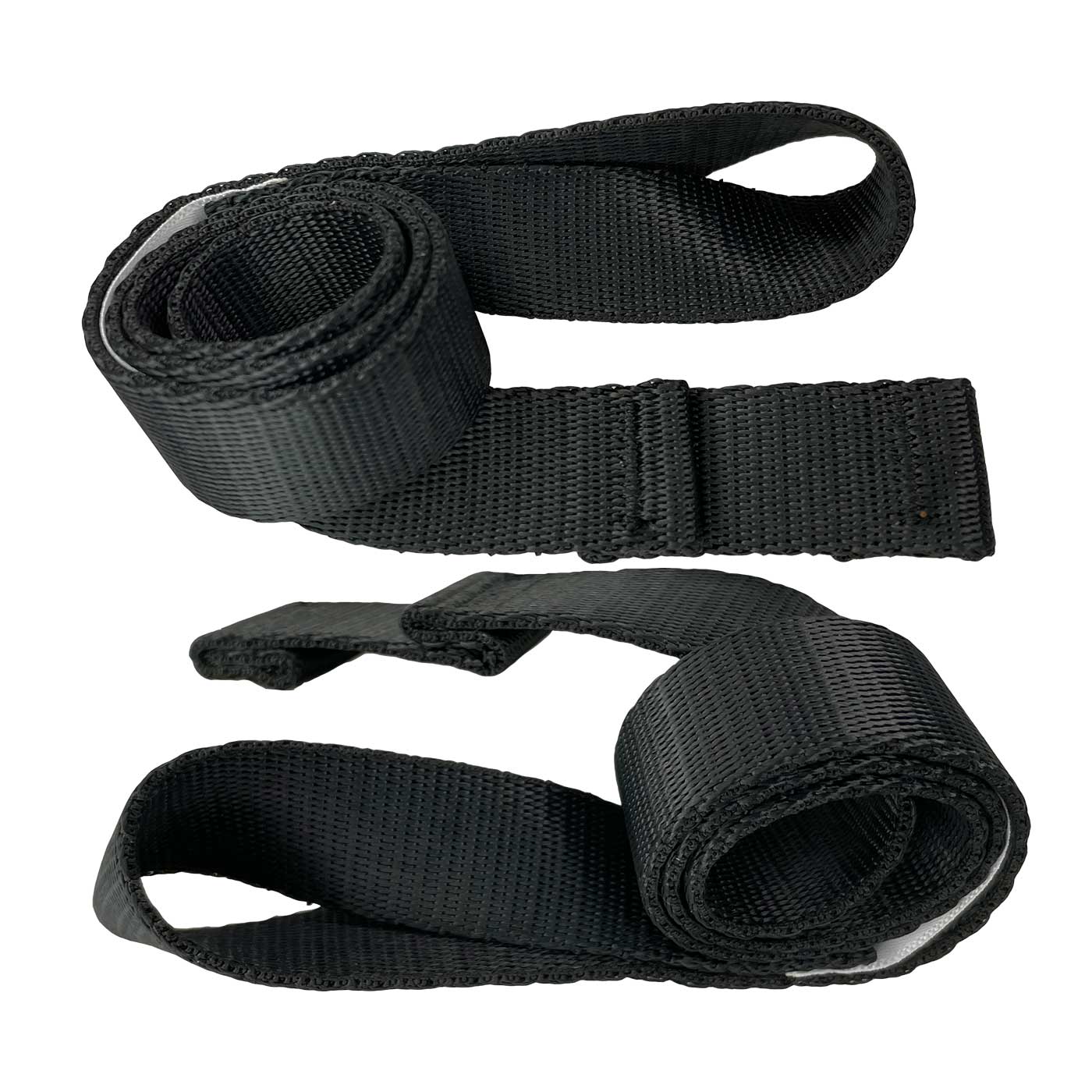 Sangles en sangle laminées noires sans fabricant ou nom de produit visible, nom du produit TreeRex Leg Loops