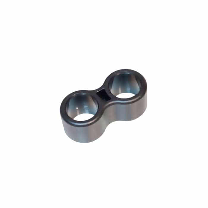 Bague de raccordement Tri-Guard, noire, avec deux ouvertures rondes en métal ou en plastique