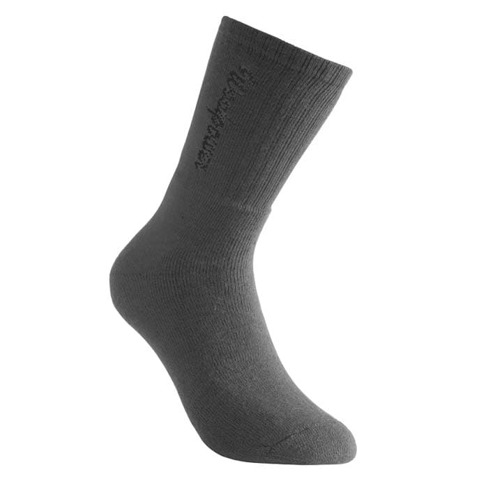 Socks 400 logo, chaussette grise avec lettrage foncé, nom du fabricant non visible
