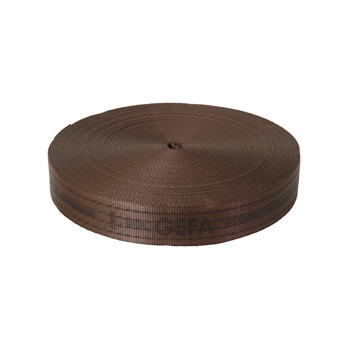 GEFA 7T Sangle enroulée marron extensible avec imprimé noir