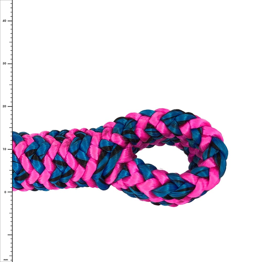 Atrax Pink Splice, extrémité de corde tressée en rose et bleu avec boucle