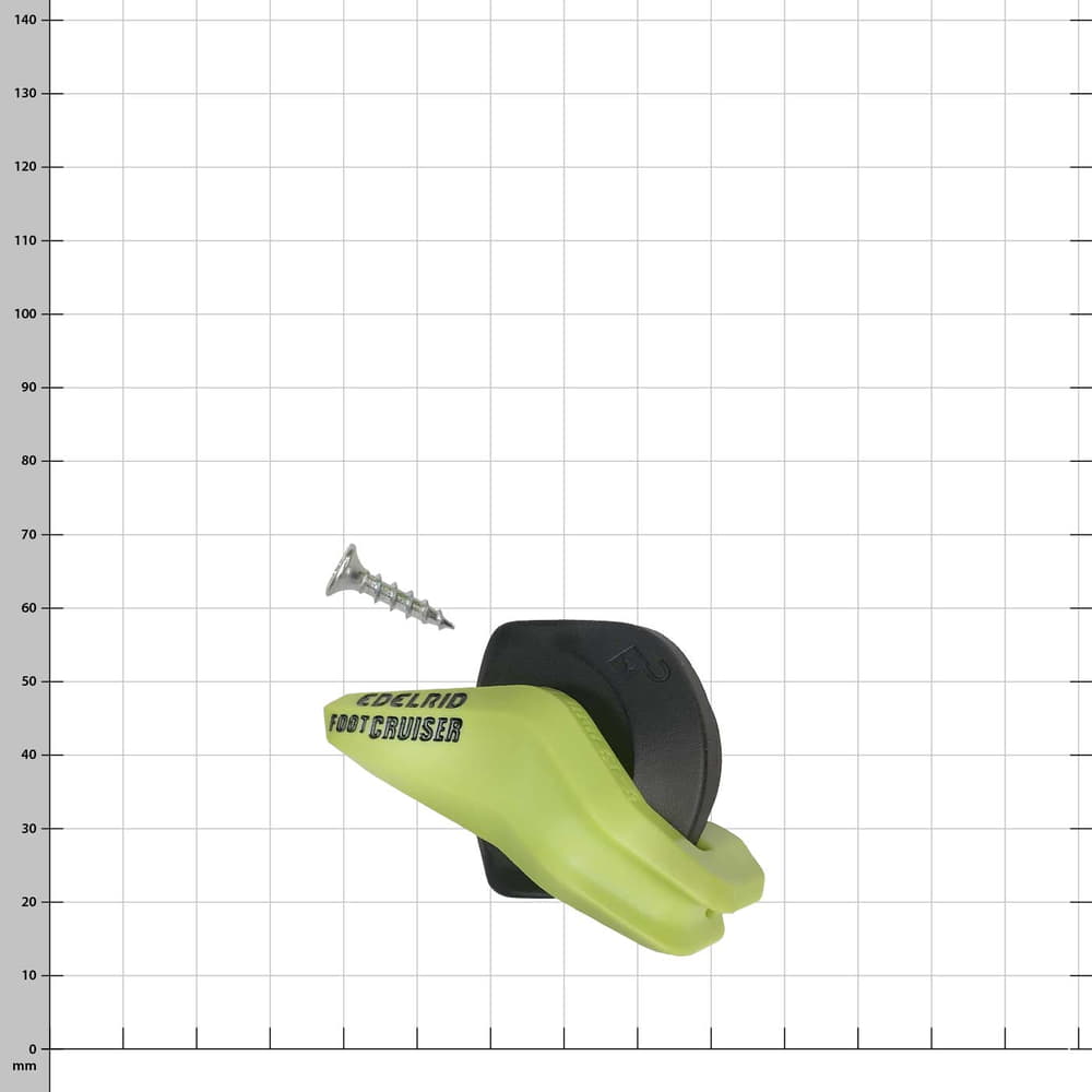Levier de verrouillage Foot Cruiser R d’Edelrid en vert et noir avec une vis