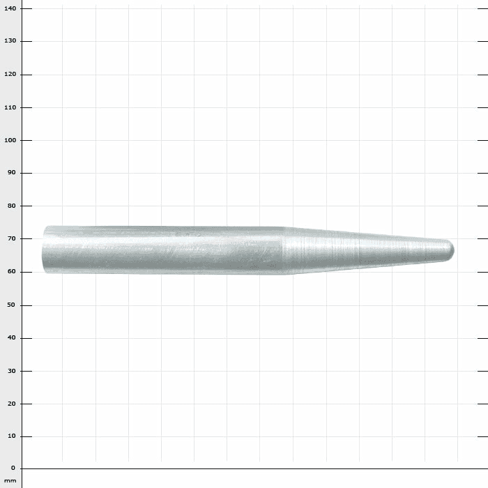 Splice Awl 15, un outil cylindrique argenté avec une extrémité conique, sans informations visibles du fabricant