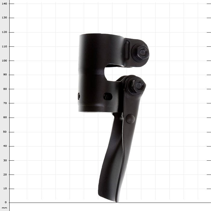 ArboRapid T2/T3/TK3/T4 Lock S, pièce métallique noire avec levier et vis