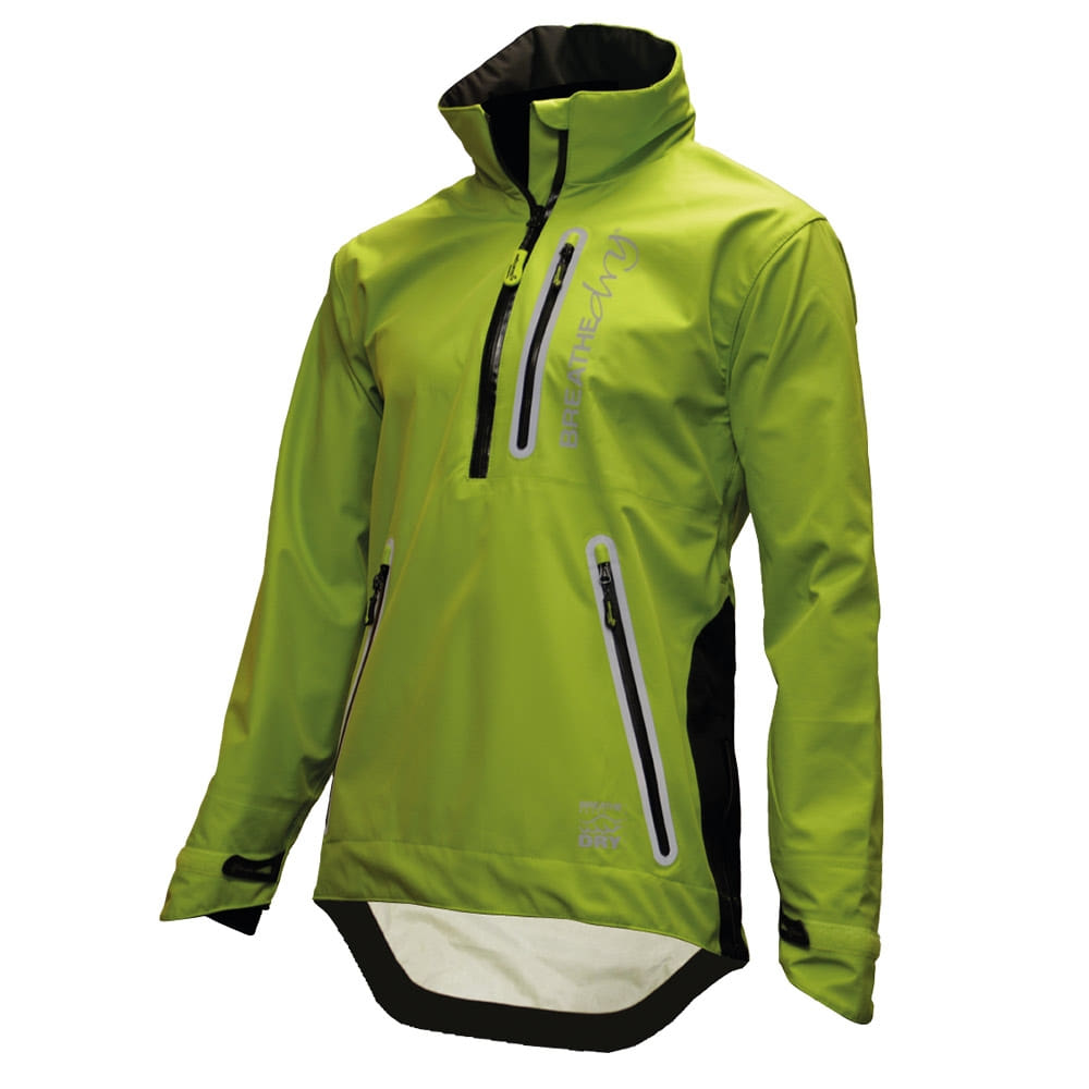 Veste BreatheDry Smock verte avec doublure noire, poches zippées et col montant