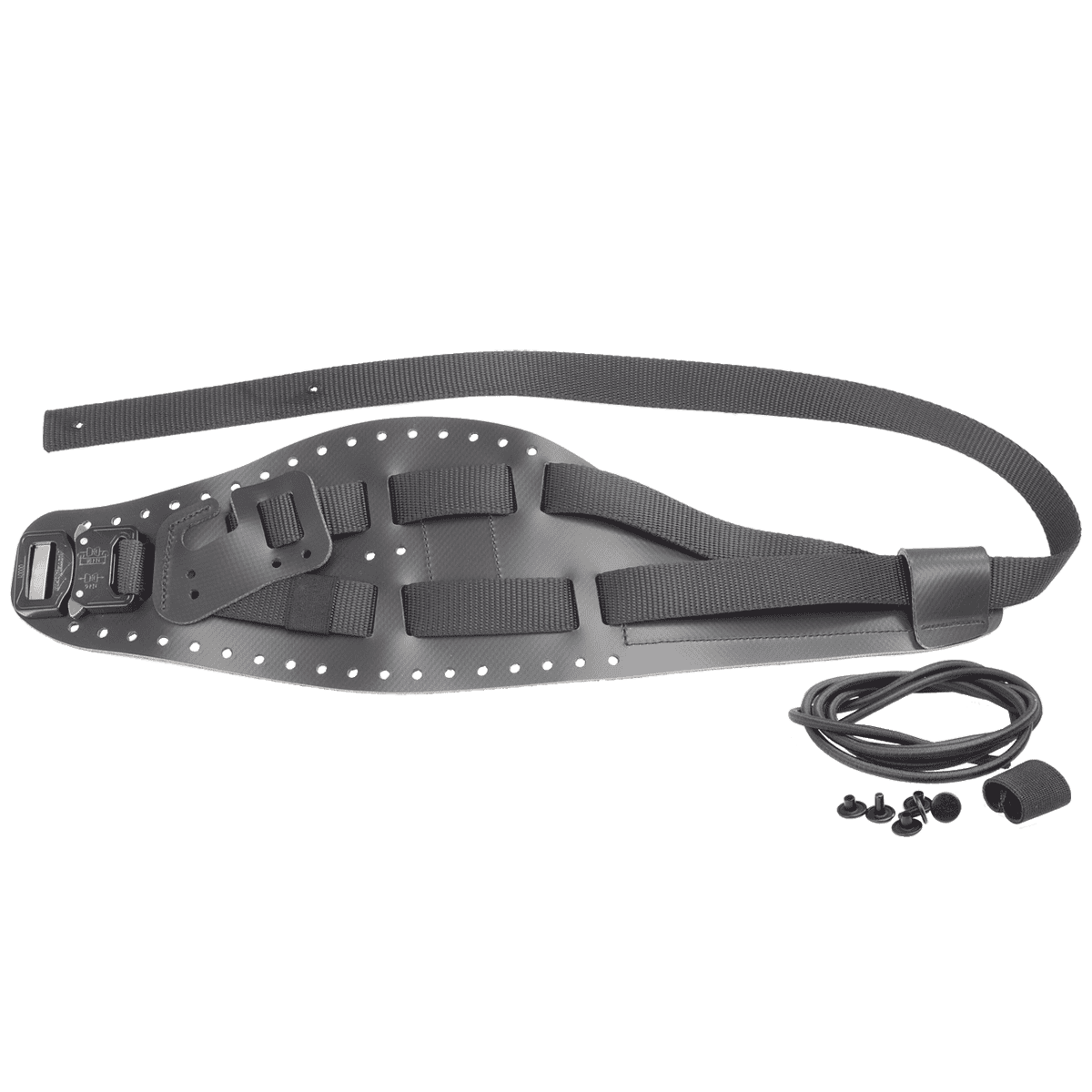 treeMOTION Leg Loop L en noir avec boucle, plusieurs boucles et accessoires tels que des cordons et des vis
