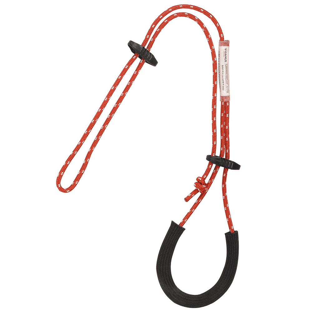 Turboknee Footloop, corde rouge avec pièces en plastique noir et zone de boucle noire rembourrée