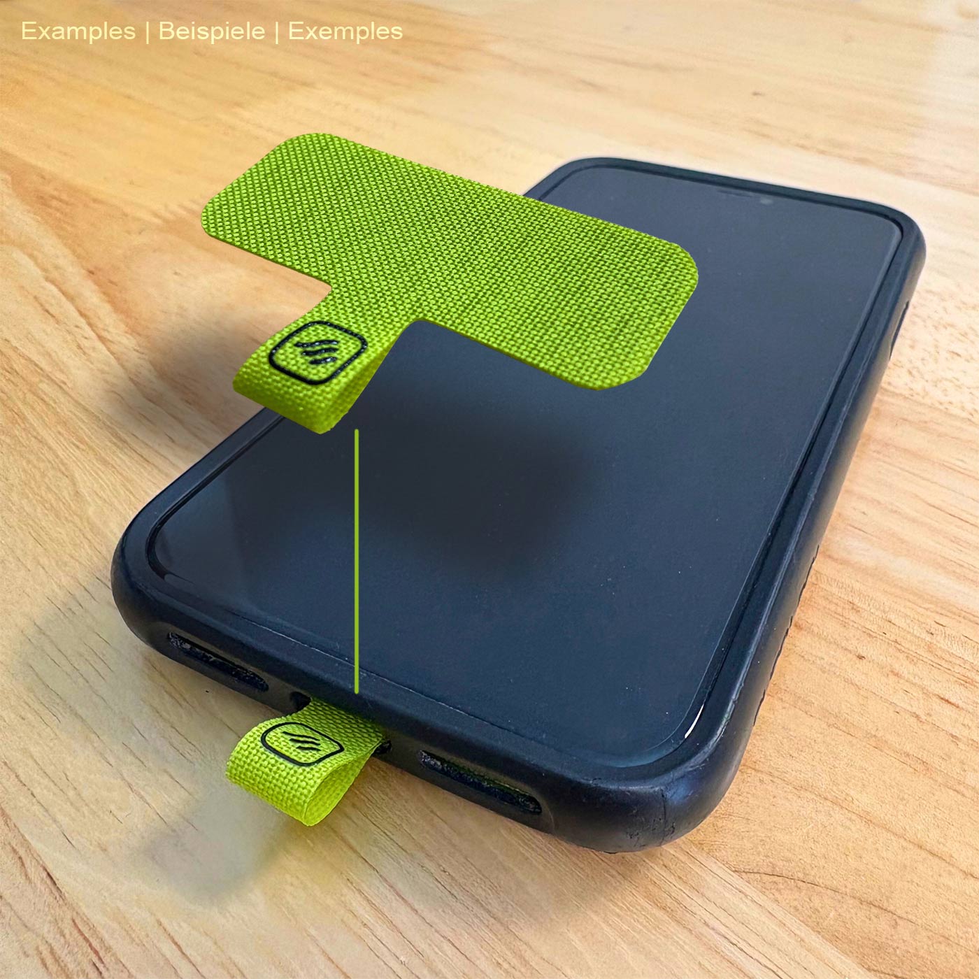 Lanière de téléphone avec attache