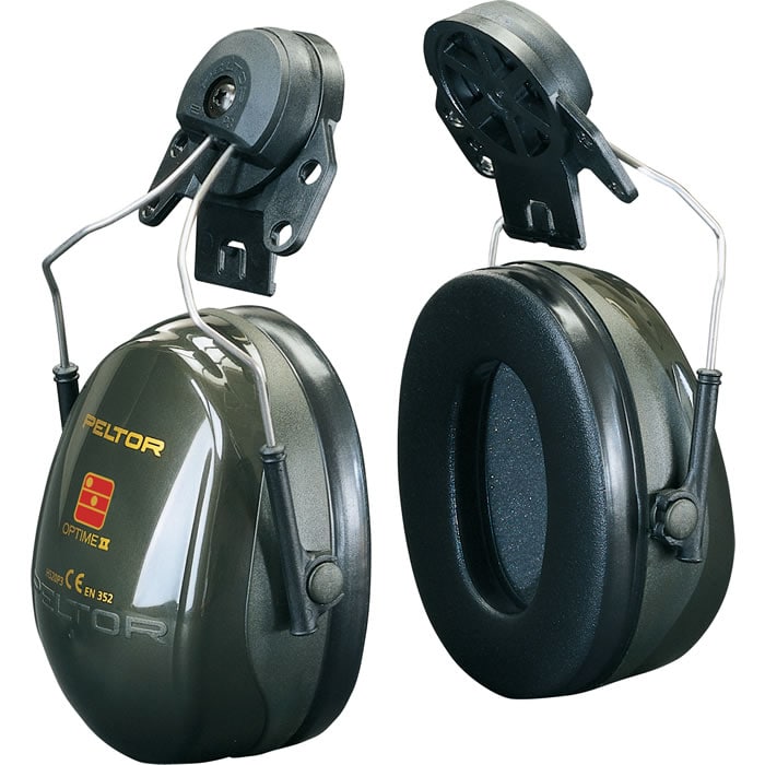 Protection auditive Peltor Optime II Plug, vert foncé avec coussin et attaches noirs