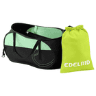 Sac de printemps 30 d’Edelrid en noir et vert menthe avec deux poignées et un petit sac en jaune fluo avec logo Edelrid blanc
