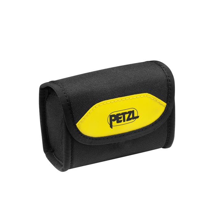 Poche by Petzl Petit Sac Noir avec Empiècement Jaune et Logo Petzl