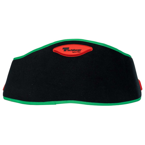 Rembourrage treeMOTION Ultra Comfort, rembourrage noir avec bordure verte et logo Teutoburg rouge, vue de face