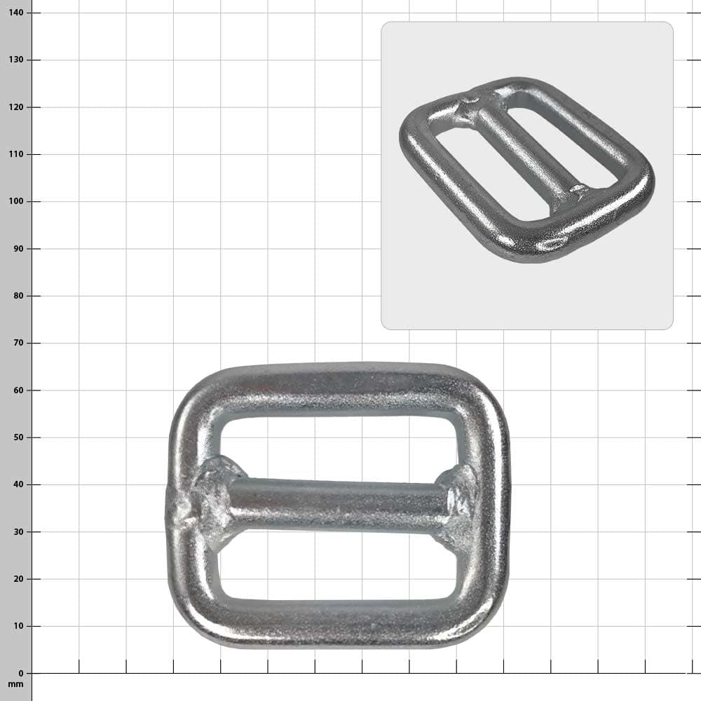 GEFA 2/4 T Boucle Métallique Spéciale, Rectangulaire avec Deux Ouvertures et Pont Central, Sur Fond À Damier