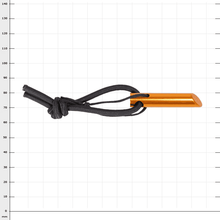Une seule épingle de corde orange 10 avec boucle noire sur fond à carreaux