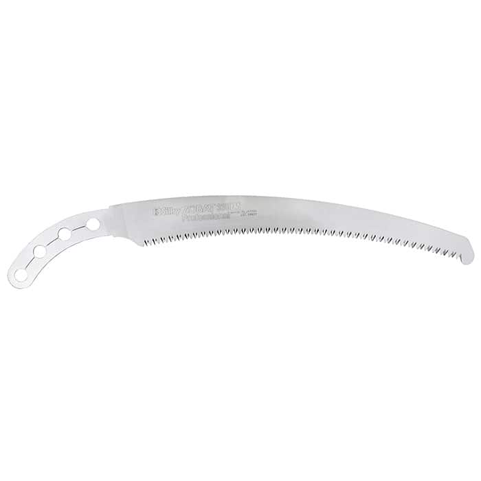 Lame de scie Zübat 330-7.5 en Silky, lame métallique incurvée avec dents de scie et plusieurs trous à l’extrémité du manche