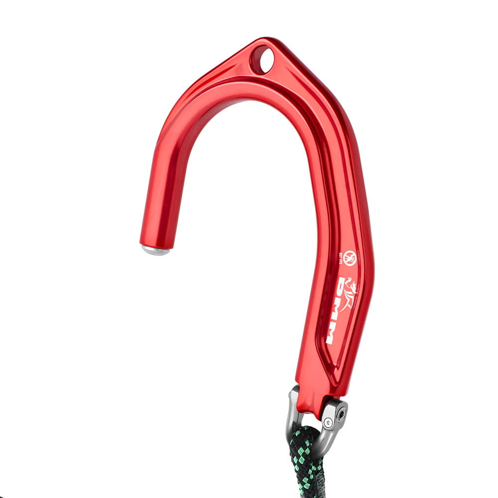 Captain Kit de DMM, mousqueton rouge avec corde vert-noir