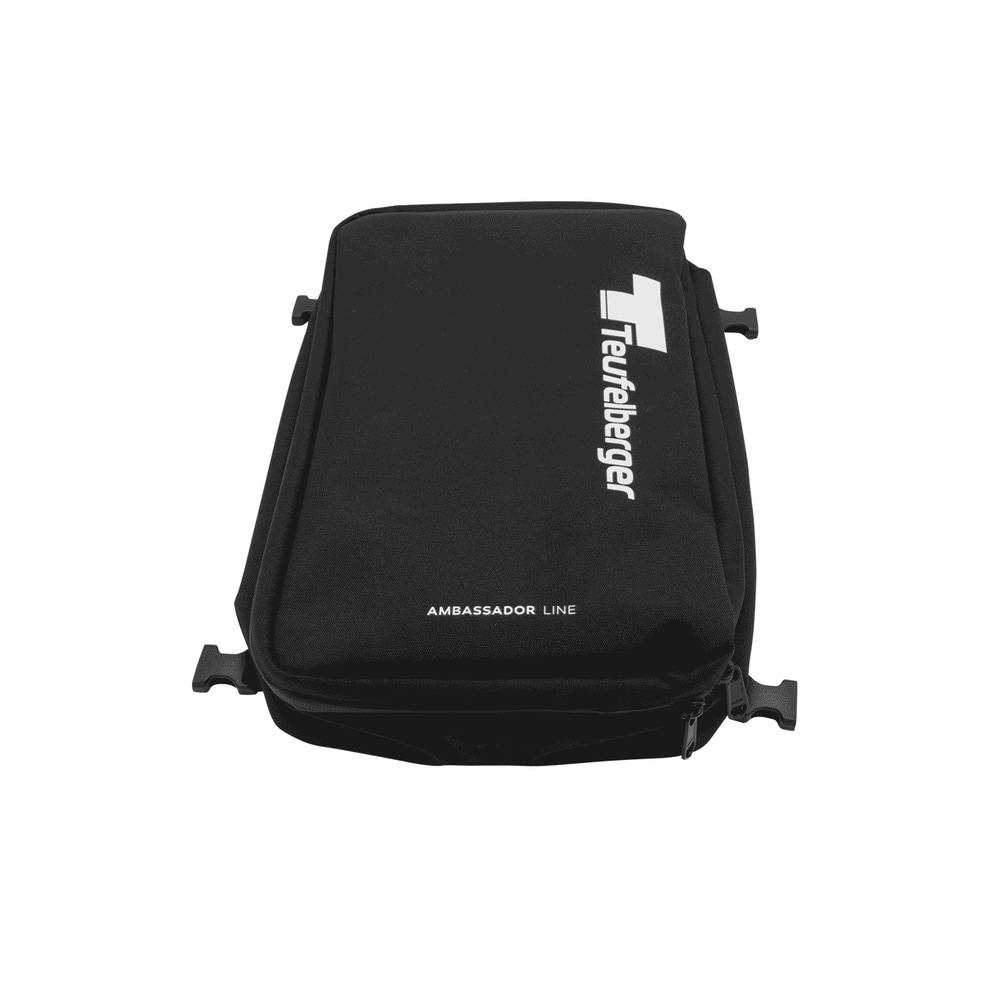 Gear Mule de Teufelberger, sac noir avec logo blanc et inscription Ambassador Line sur le devant