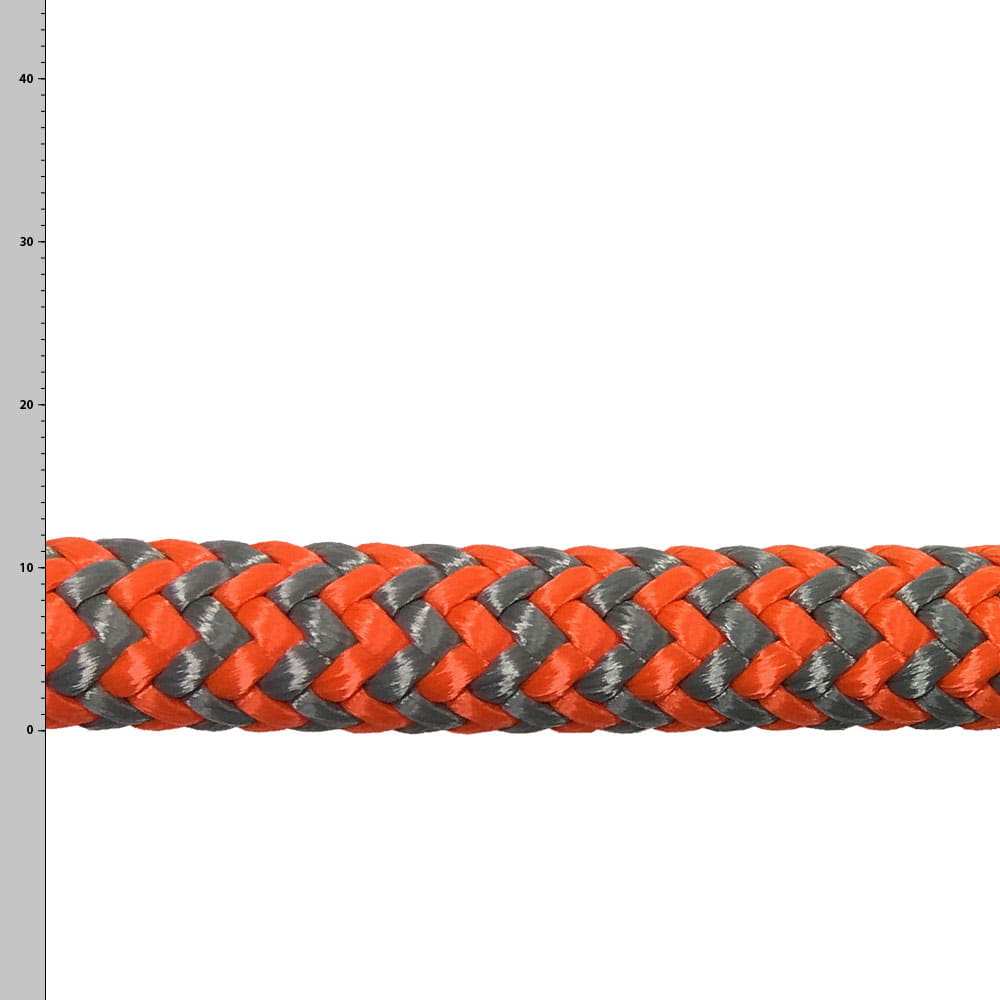 Pic Corde Orange à motif tressé orange et gris