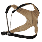 Bandoulière en tissu beige et noir Nate avec bandoulière noire réglable et boucle