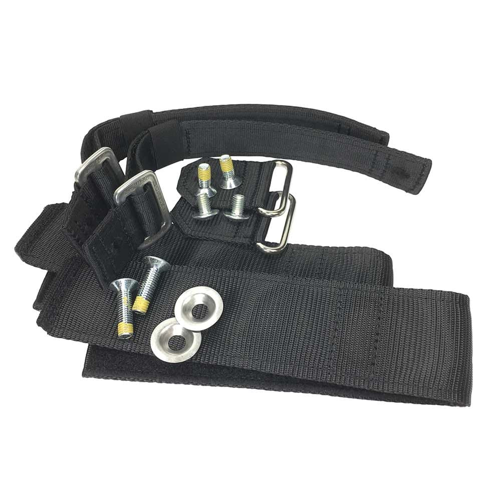 Velcro de chardon en bas, velcro noir avec pièces métalliques et vis