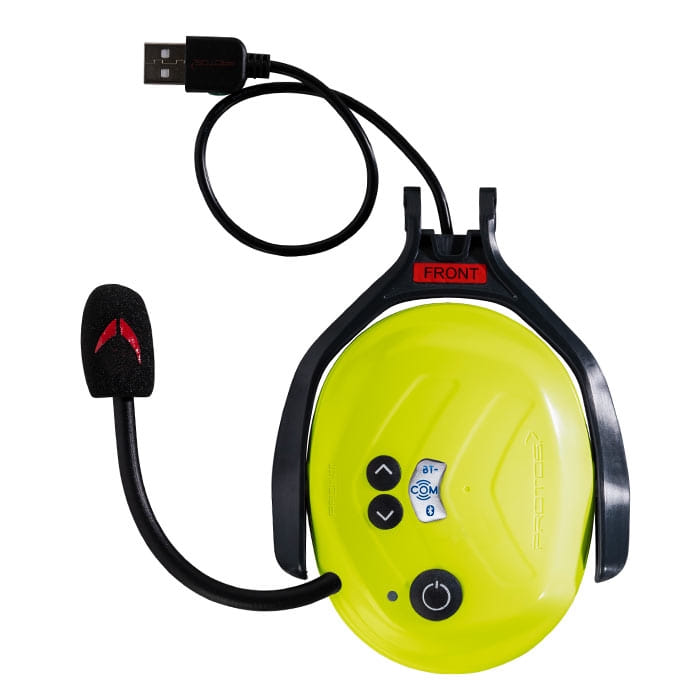Système de communication PROTOS BT-COM, appareil de® communication jaune avec microphone et câble USB
