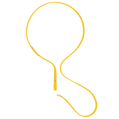 Sangle d’éjection, sangle jaune en forme de boucle, pas de spécifications du fabricant, perspective différente