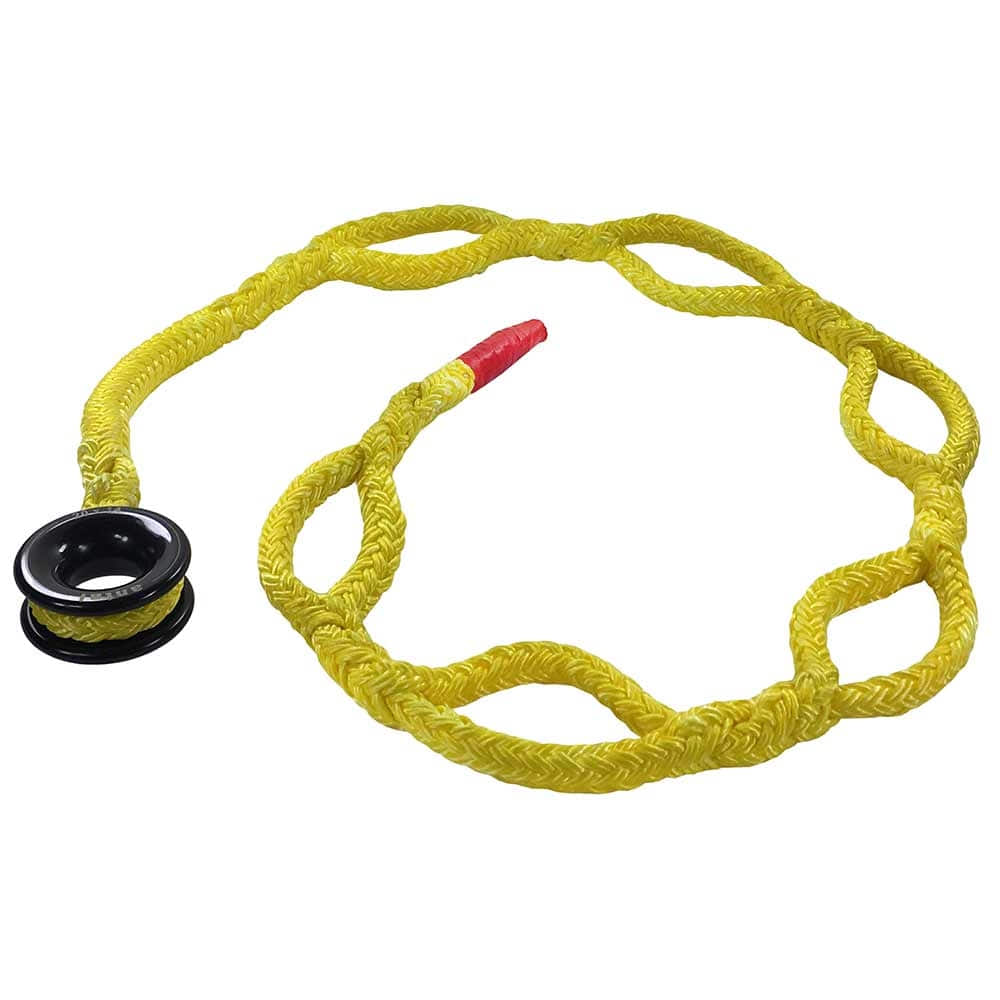 Sling Kokoan knoun 9 sangle jaune avec plusieurs boucles et anneau en plastique noir à une extrémité