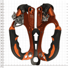 Quick Arbor H, via ferrata, orange-noir, avec mécanisme et poignées en métal