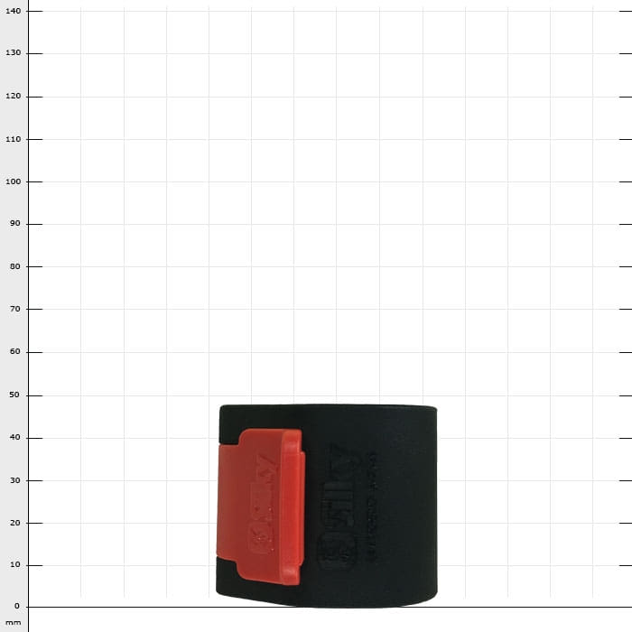 Hayauchi Clamp small, pince noire avec clip rouge, nom du fabricant non visible