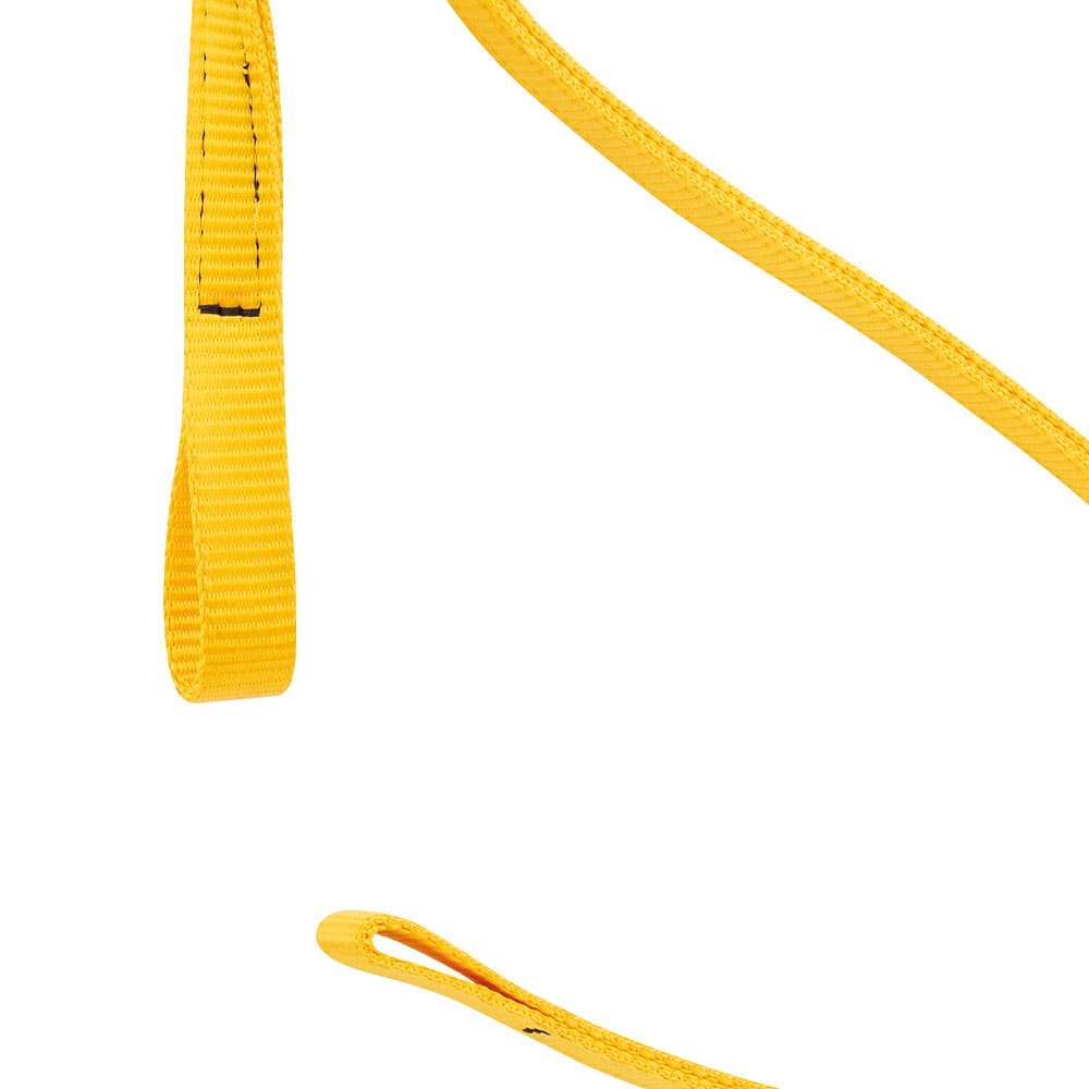Sangle d’éjection, gros plan des extrémités de la boucle jaune, pas d’information du fabricant