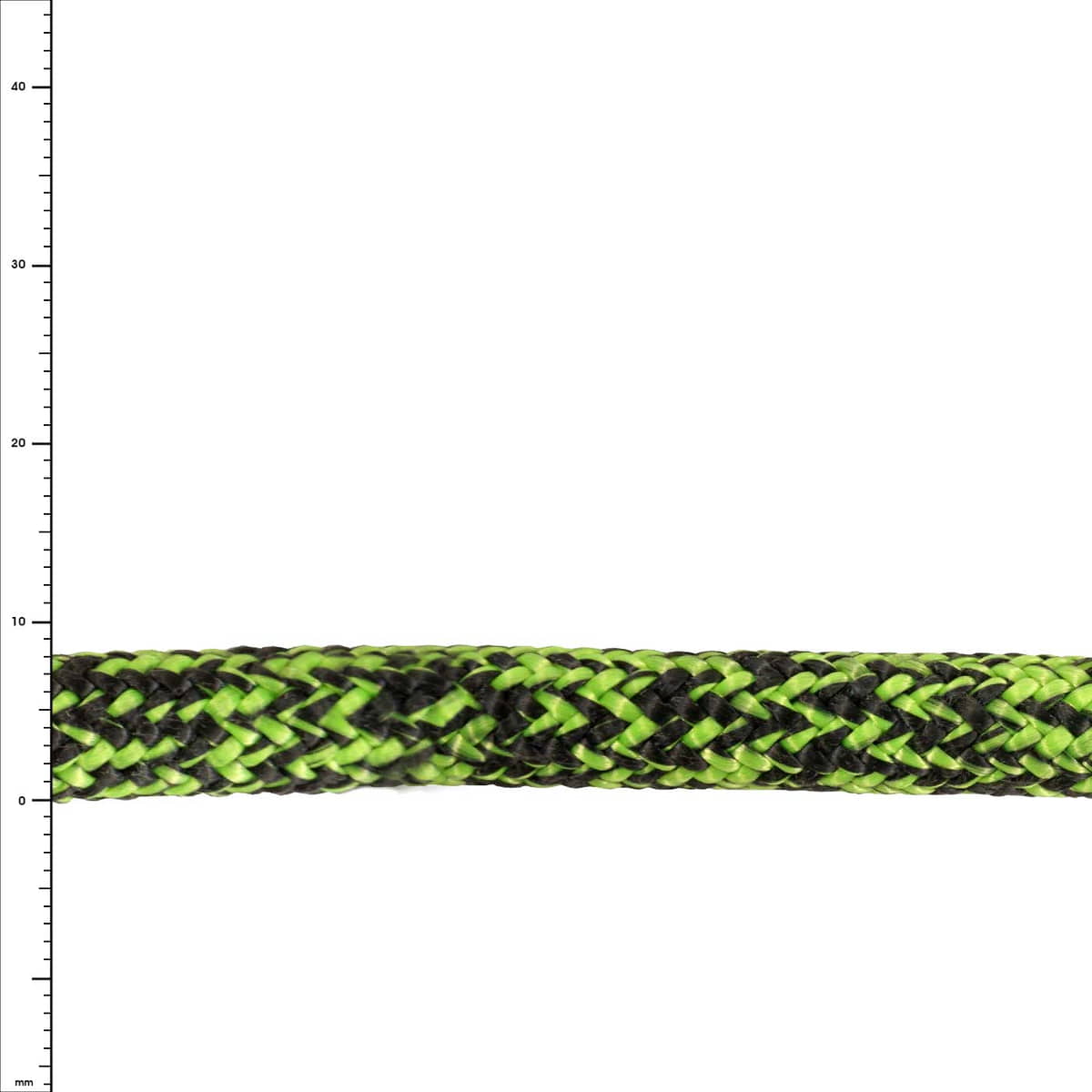 Corde Phoenix 8 en vert et noir avec motif tressé